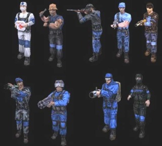 Medic, Engineer, Sniper, Scount, Demoman, Solider, Heavy, Pyro, Spy