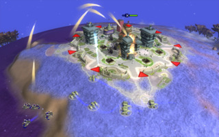 A city under attack in the Civilization Phase