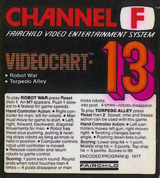 Videocart-13: Torpedo Alley, Robot War