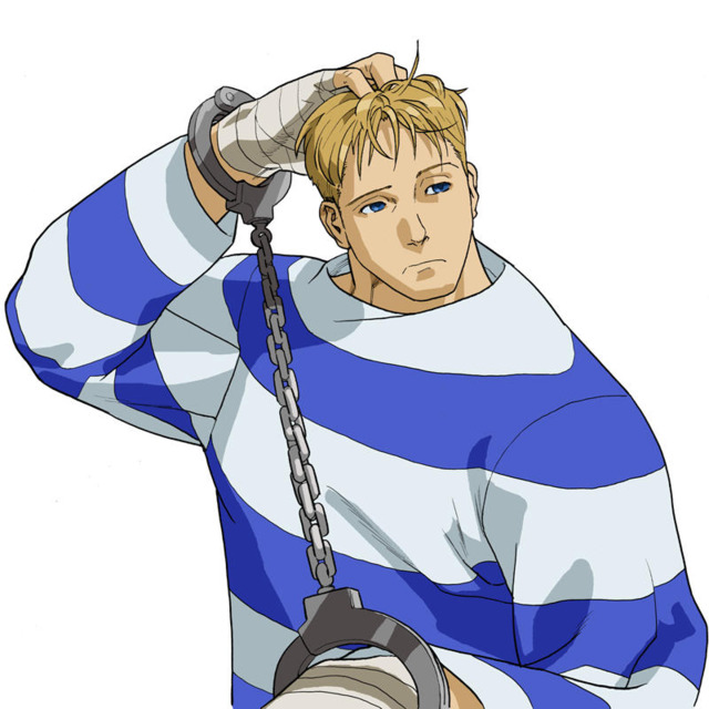 Cody in his prison clothes from Street fighter Alpha 3