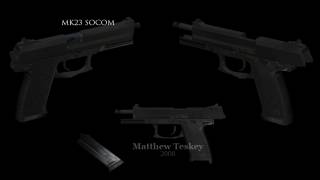 Mk23 Socom pistol. 2000 triangles. This is actually the first model I ever made. Not a lie.