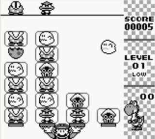 The Game Boy version of the game. While it seems like it's only 4x7, the topmost row is actually on the black line above.