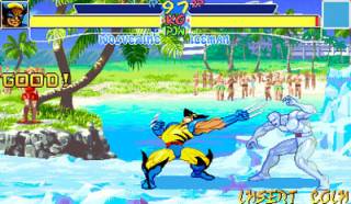 Wolverine fighting Iceman