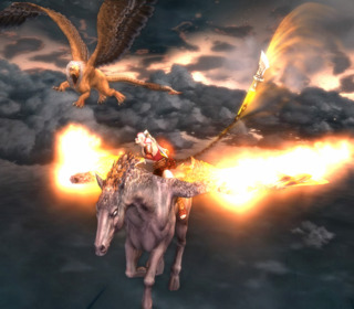 Kratos fighting in mid-flight is one of the new gameplay mechanics