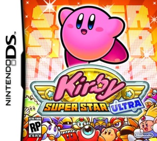 Kirby Super Star Ultra - US boxart (Look, he's not angry like most US Kirby boxes!)