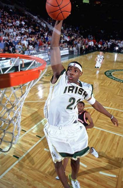 LeBron James dunking in his High School years.