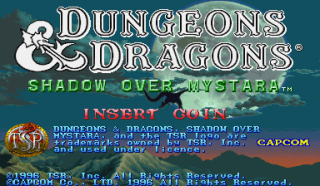The title screen for Dungeons & Dragons: Shadow Over Mystara