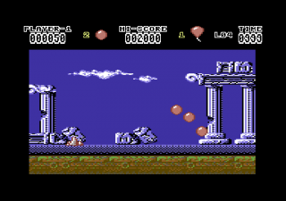  A screenshot from the Commodore 64 version.