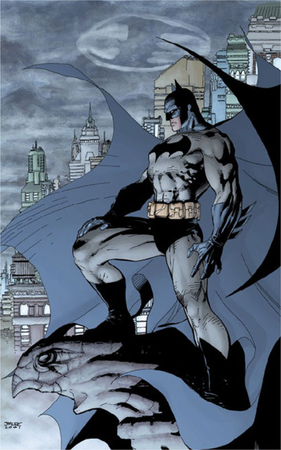 Pictured: Batman, reminiscing about the good ol' days, when people used to wear their underpants outside of their tights.