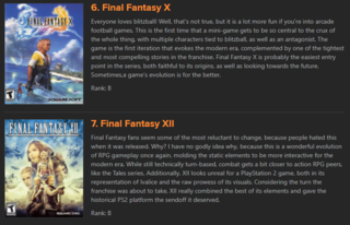 In hindsight, I maybe went too hard on Final Fantasy XII.