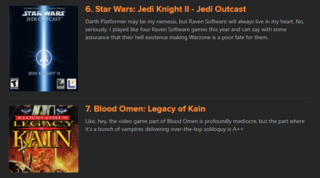 Someone played Jedi Outcast and you are going to need to click both links to find out who it was!