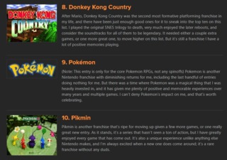 What does your ranking on Nintendo's big IPs look like? If you make your own version of this list by MajorMitch, keep me posted!