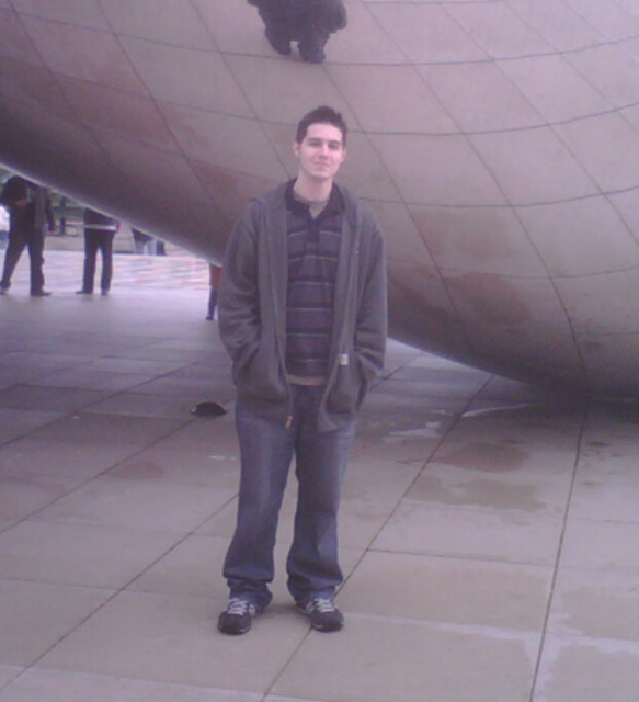Me in front of the giant shiny bean in Chicago.