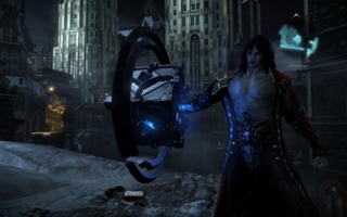Dracula using a Pain Box; the blue glow indicates that it contains a Void Crystal.