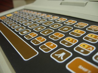 Atari 400's membrane keyboard.