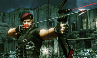 While it's not nearly as powerful as it was in RE4, Krauser's bow continues to be a lot of fun to mess around with