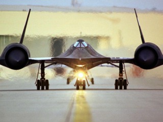 A Blackbird on the runway