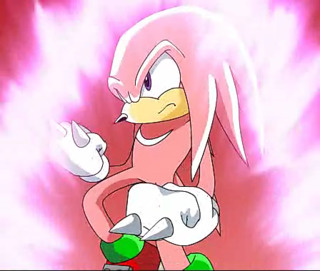 Hyper Knuckles as seen in Nazo Unleashed.