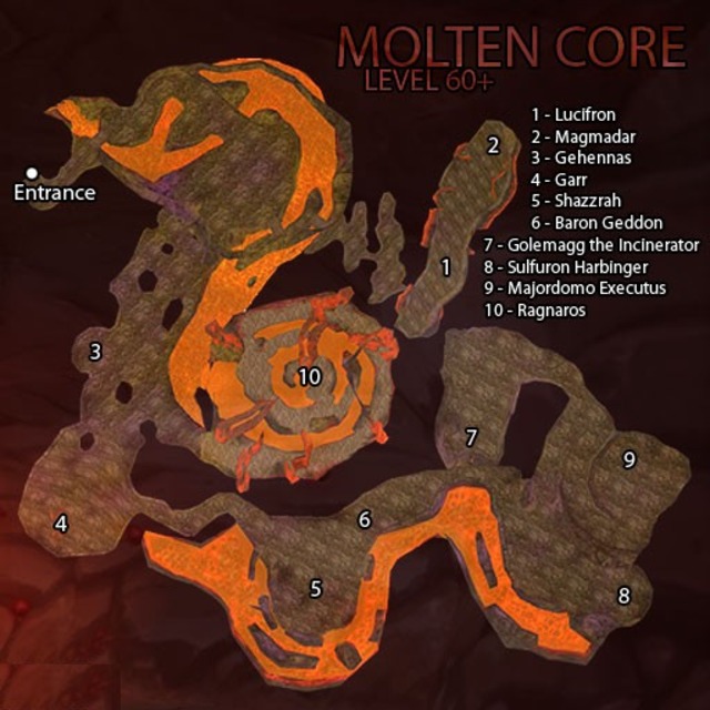  Map of  Molten Core.
