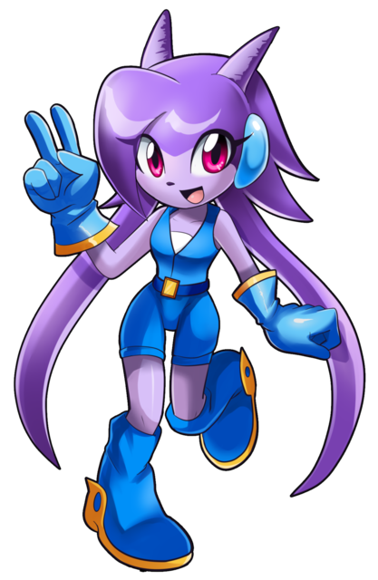 Lilac's finalized design for Freedom Planet. Note the addition of horns.