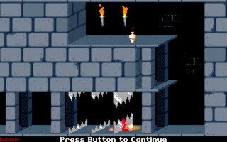 The player is cut in half in the original Prince of Persia.