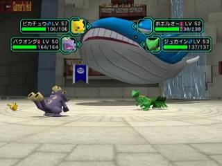 A typical battle in Pokémon Colosseum