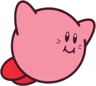 Kirby floating away