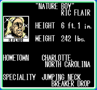 Ric Flair's bio in the opening of WCW: World Championship Wrestling.