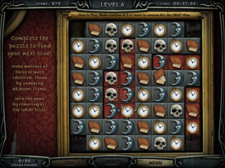 One of the games match 3 puzzles