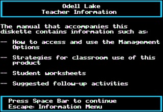 The first teacher information screen