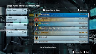 The Xbox One Leaderboard for Moon Knight