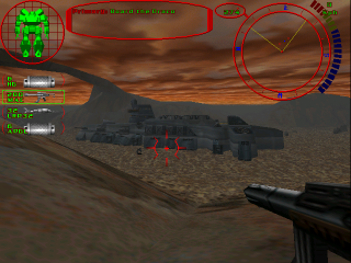 Mission objectives can run the gamut. Seen here, Scott infiltrates the Draco in an enemy Gear.