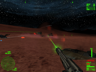 Non-Gear enemies such as these hovertanks are common throughout.
