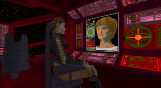Mysteries of the Sith opts to use the game engine for cutscenes, in contrast to Jedi Knight's live-action FMV sequences.