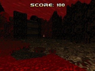It's hard to tell from this screenshot, but that's a river of corpses complete with bodies cascading over a waterfall. Grisly!
