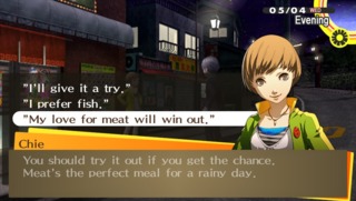Chie is great, give us the chocolate steak