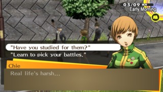 Chie has been too busy training