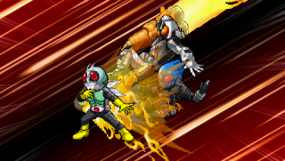 Fourze and Meteor see the oldschool Double Rider Kick and raise it with rocket boosters and electro-feet.