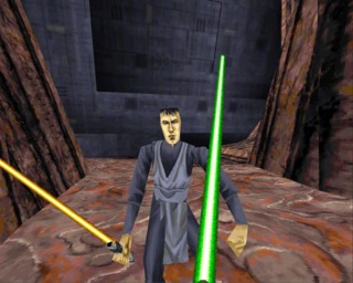 The Dark Side battle against Yun in game, displaying the game's dated graphics in all their glory.