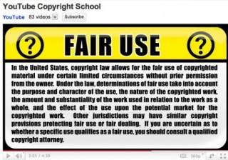 Only YouTube would make a video about fair use.