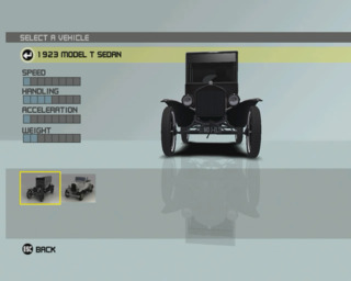 Vintage car selection, showing the Model T