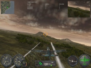 A German plane firing rockets over France in an empty multiplayer server.