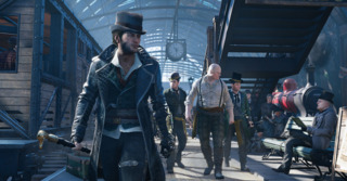 Protagonist Jacob Frye wearing the signature Assassin blade. 
