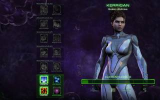 As players level up Kerrigan through missions, new skills can be unlocked and old skills augmented.