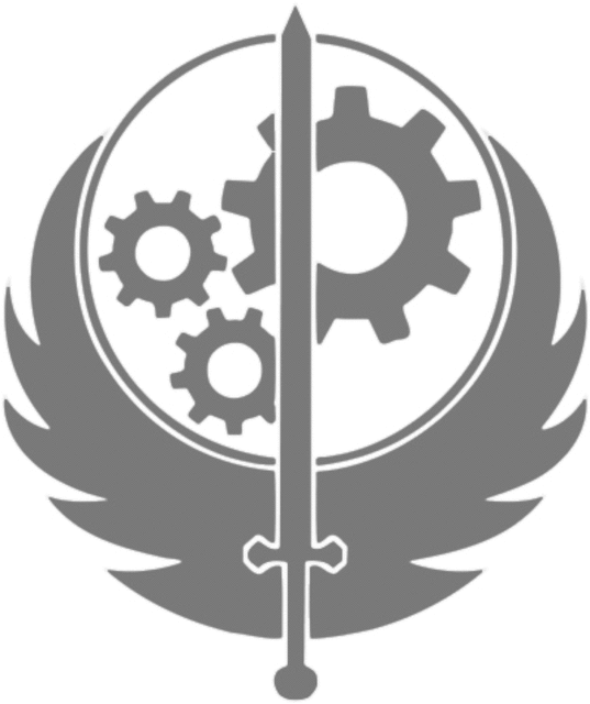  The Brotherhood of Steel emblem.