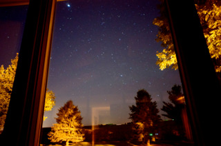Star filled window.