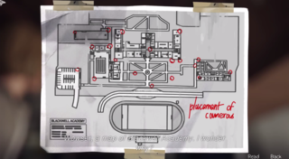 A campus map for Blackwell Academy as found in David Madsen's garage.