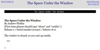 The Space Under the Window