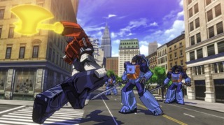 Code Red: Optimus Prime has some sort of laser axe. I repeat: Optimus has a laser axe! 