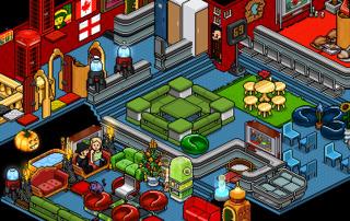 A rather elaborate Habbo room